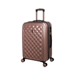 IT Luggage Cushion Lux - 3pc Set (Metallic Rose Gold) -Luggage World Shop 32631 HK16 1646A08MetallicrosegoldSSFrontpanel24.21incopy