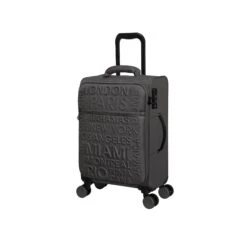 IT Luggage Citywide - 3pc Set (Charcoal) -Luggage World Shop 32757 UK12 2648 08Charcoal Darkgullgrey SSFrontpanel18.7in