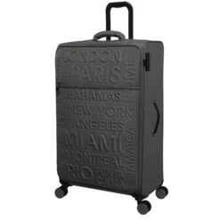 IT Luggage Citywide - 3pc Set (Charcoal) -Luggage World Shop 32757 UK12 2648 08Charcoal Darkgullgrey SSFrontpanel29in