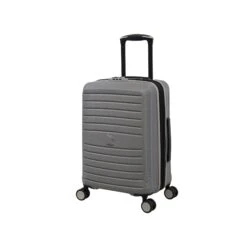 IT Luggage Eco-Protect - 3pc Set (Elephant Skin) -Luggage World Shop 32759 UK16 2910E08GreyskinS735SSFrontpanel18.9in