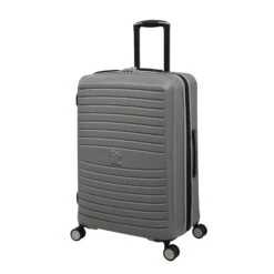 IT Luggage Eco-Protect - 3pc Set (Elephant Skin) -Luggage World Shop 32759 UK16 2910E08GreyskinS735SSFrontpanel25in