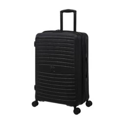 IT Luggage Eco-Protect - 4pc Set (Black) -Luggage World Shop 32913 UK16 2910E08BlackSSFrontpanel25in