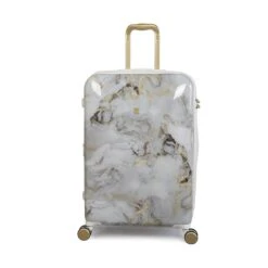 IT Luggage Sheen - 4pc Set (Gold Greyscale Marble) -Luggage World Shop 32980 UK16 2269B08GoldgreyscalemarbleSSFrontpaneldirect25in
