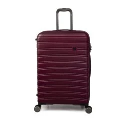 IT Luggage Fusional - 4pc Set (Dark Red) -Luggage World Shop 32987A UK16 2920 08DarkredsS055SSFrontpaneldirectly25in
