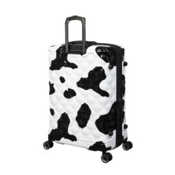 IT Luggage Indulging - 4pc Set (Moo Cow Print) -Luggage World Shop 33198 UK16 3039A08Moocowblack whiterepeatprintSSBackpanel