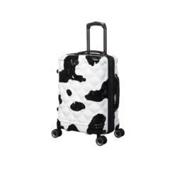 IT Luggage Indulging - Cabin (Moo Cow Print) -Luggage World Shop 33198 UK16 3039A08Moocowblack whiterepeatprintSSFrontpanel18.5in 54a92cc0 0eb6 42ca bd4e 0ae0c4595bee