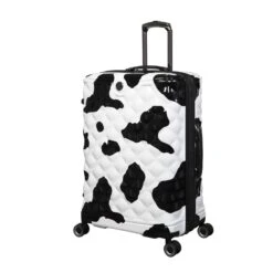IT Luggage Indulging - Medium Plus (Moo Cow Print) 21 IT Luggage Indulging - Medium Plus (Moo Cow Print) -Luggage World Shop 33198 UK16 3039A08Moocowblack whiterepeatprintSSFrontpanel25in efe80412 a107 4425 b8b6 03ba6b057db8