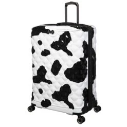 IT Luggage Indulging - Large (Moo Cow Print) -Luggage World Shop 33198 UK16 3039A08Moocowblack whiterepeatprintSSFrontpanel29in 247ad7e4 258b 42b5 a132 c3909a668cff