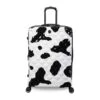 IT Luggage Indulging - Medium Plus (Moo Cow Print) -Luggage World Shop 33198 UK16 3039A08Moocowblack whiterepeatprintSSFrontpaneldirectly25in 64b97a89 8108 4d49 9d98 a22930f0209b