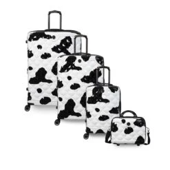 IT Luggage Indulging - Cabin (Moo Cow Print) -Luggage World Shop 33198 UK16 3039A08Moocowblack whiterepeatprintSSFrontpaneldirectlyset2 c22aaf9e 5de8 44b4 9b02 7f6510ebfcb5