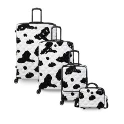IT Luggage Indulging II - Cabin With Pocket (Moo Cow Print) 31 IT Luggage Indulging II - Cabin With Pocket (Moo Cow Print) -Luggage World Shop 33198 UK16 3039A08Moocowblack whiterepeatprintSSFrontpaneldirectlyset3 53ecc5ad c318 4ec4 b250 bbc09f56dd83