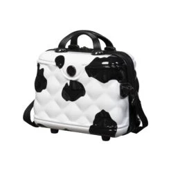 IT Luggage Indulging - Vanity Case (Moo Cow Print) -Luggage World Shop 33198 UK16 3039A15Moocowblack whiterepeatprintSSFrontpanel 2b6a0a8d 1f69 4120 99ca bc22b3413ab2