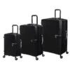 IT Luggage Helixian - 3pc Set (Black) -Luggage World Shop 61334 US16 2842 08BlackS001SSFrontpanel