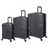 IT Luggage Helixian - 3pc Set (Charcoal) -Luggage World Shop 61334 US16 2842 08CharcoalgreyS022SSFrontpanel