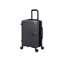 IT Luggage Helixian - 3pc Set (Charcoal) -Luggage World Shop 61334 US16 2842 08CharcoalgreyS022SSFrontpanel18.5in