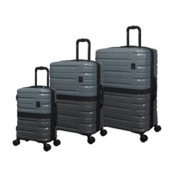 IT Luggage Interfuse - 3pc Set (Lead / Pewter)
