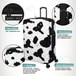 IT Luggage Indulging II - 4pc Set (Moo Cow Print) -Luggage World Shop Indulging Moo Large Infographic 8c0ad65f b4cb 46b2 b41c fde9cbb93143