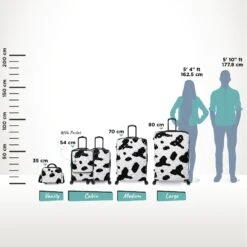 IT Luggage Indulging - Large (Moo Cow Print) -Luggage World Shop Indulging Moo Relative Size full sets ecd1ed8a ac30 42d1 86a0 67af10827232