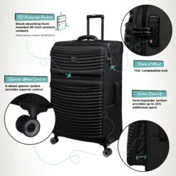 IT Luggage Precursor - Large (Black) -Luggage World Shop Precursor Large Black Infographic