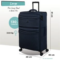 IT Luggage Precursor - Large (Dress Blues) 27 IT Luggage Precursor - Large (Dress Blues) -Luggage World Shop Precursor Large blue dims weights