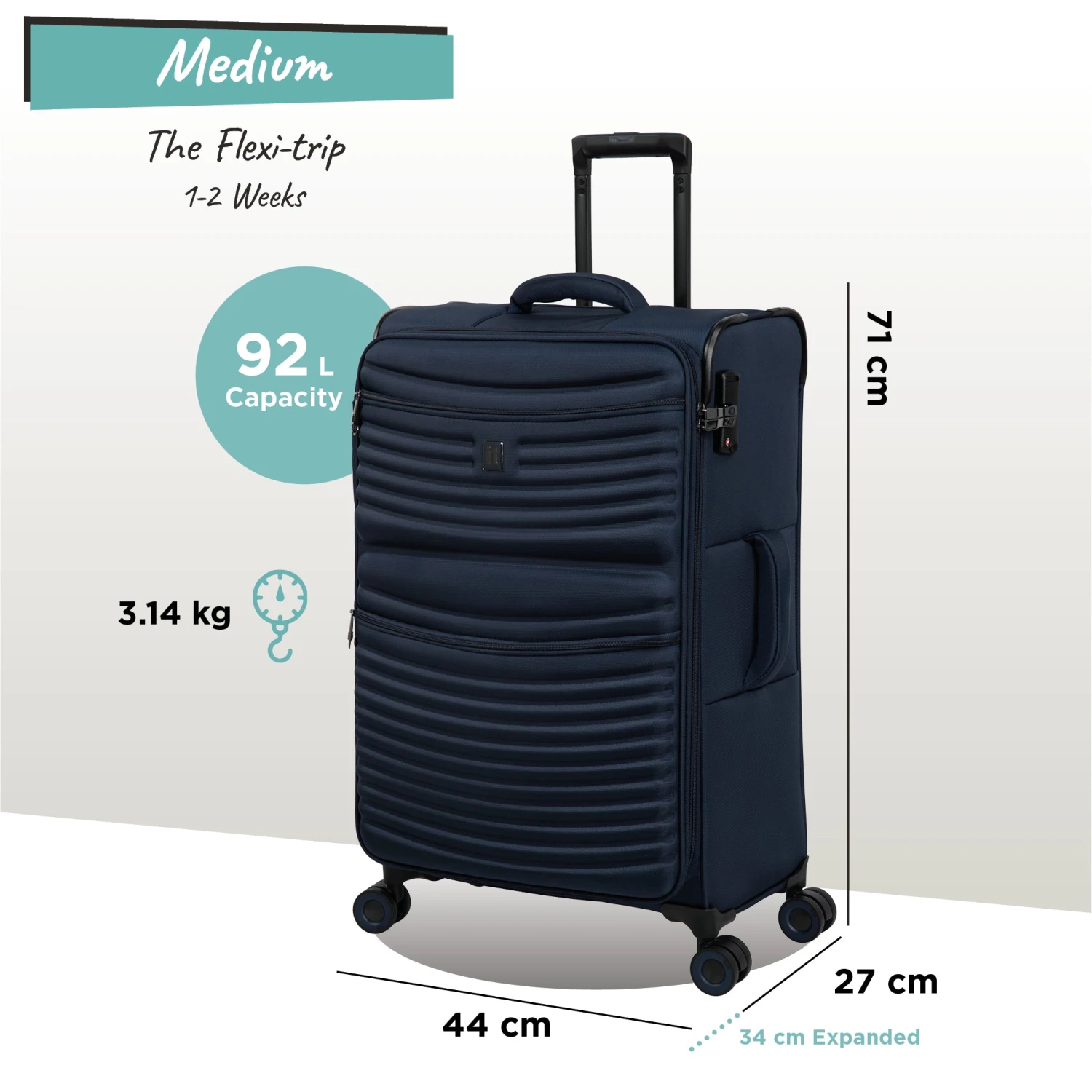 IT Luggage Precursor - Medium Plus (Dress Blues) 15 IT Luggage Precursor - Medium Plus (Dress Blues) - Image 13