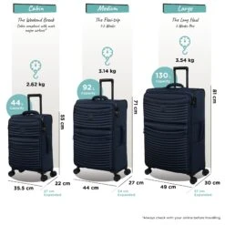IT Luggage Precursor - Cabin (Dress Blues) -Luggage World Shop Precursor set blue dims weights