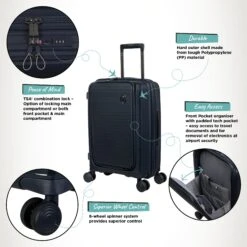 IT Luggage Spontaneous II - Cabin With Pocket (Blueberry) 15 IT Luggage Spontaneous II - Cabin With Pocket (Blueberry) -Luggage World Shop Spontaneous Cabin Pocket Blueberry Infographic a0d62143 0fd6 4bed b2fa 7a2c5911464b