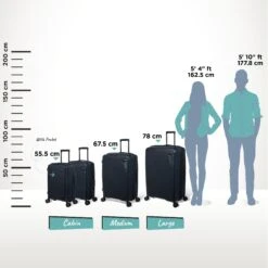 IT Luggage Spontaneous - Large (Blueberry) 25 IT Luggage Spontaneous - Large (Blueberry) -Luggage World Shop Spontaneous Full set blueberry Relative Size