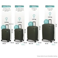 IT Luggage Spontaneous - Medium Plus (Olive Night) -Luggage World Shop Spontaneous Full set olive dims weights a339d30c 5601 4b09 8e0f 0b5cbea125e0