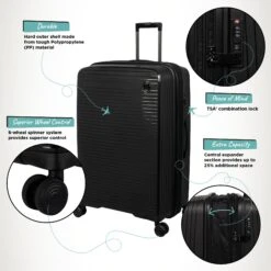 IT Luggage Spontaneous - Large (Black) -Luggage World Shop Spontaneous Large Blk Infographic d005ee13 2cbb 4dd2 814a d829f2ec414f