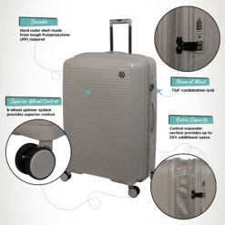 IT Luggage Spontaneous - Large (Feather Grey) -Luggage World Shop Spontaneous Large Feather Infographic c1495d49 c6a6 4814 8aea 3c7c285f7bd0