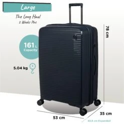 IT Luggage Spontaneous - Large (Blueberry) 23 IT Luggage Spontaneous - Large (Blueberry) -Luggage World Shop Spontaneous Large blueberry dims weights