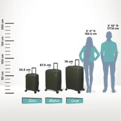 IT Luggage Spontaneous - Cabin (Olive Night) -Luggage World Shop Spontaneous Set olive Relative Size 5ba18acf edda 4ad3 af90 2d1954a7fed9
