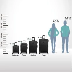 IT Luggage Trinary - Large (Black) -Luggage World Shop Trinary Relative Size Black 7745eabc 170a 4cde 91fb b86a7f7489d0