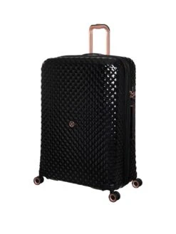 It Luggage Glitzy Hardshell X-Large Black Expadnable Suitcase With TSA Lock