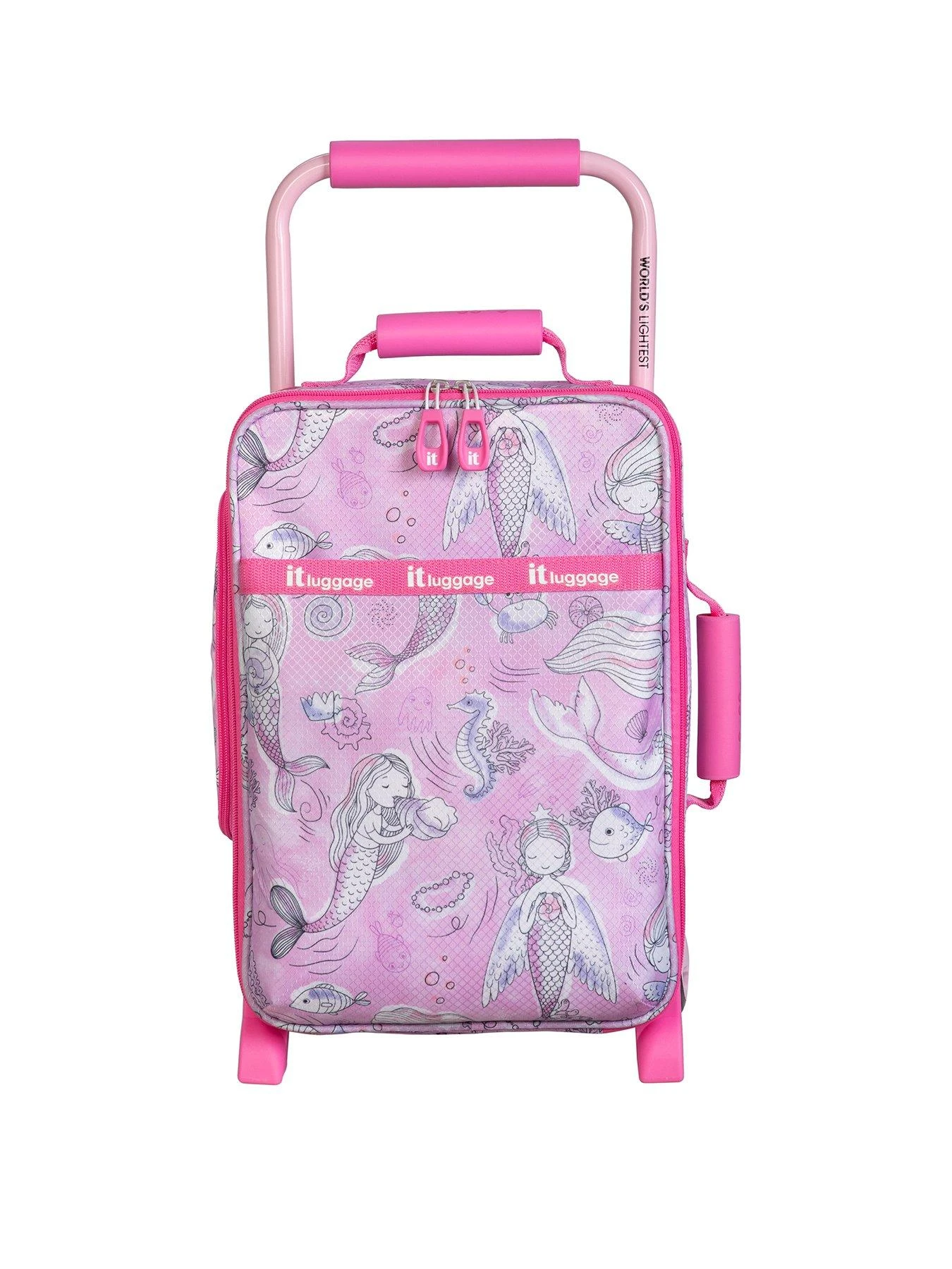 It Luggage Curisoity Mermaid Print Pink Kiddies Suitcase 3 It Luggage Curisoity Mermaid Print Pink Kiddies Suitcase