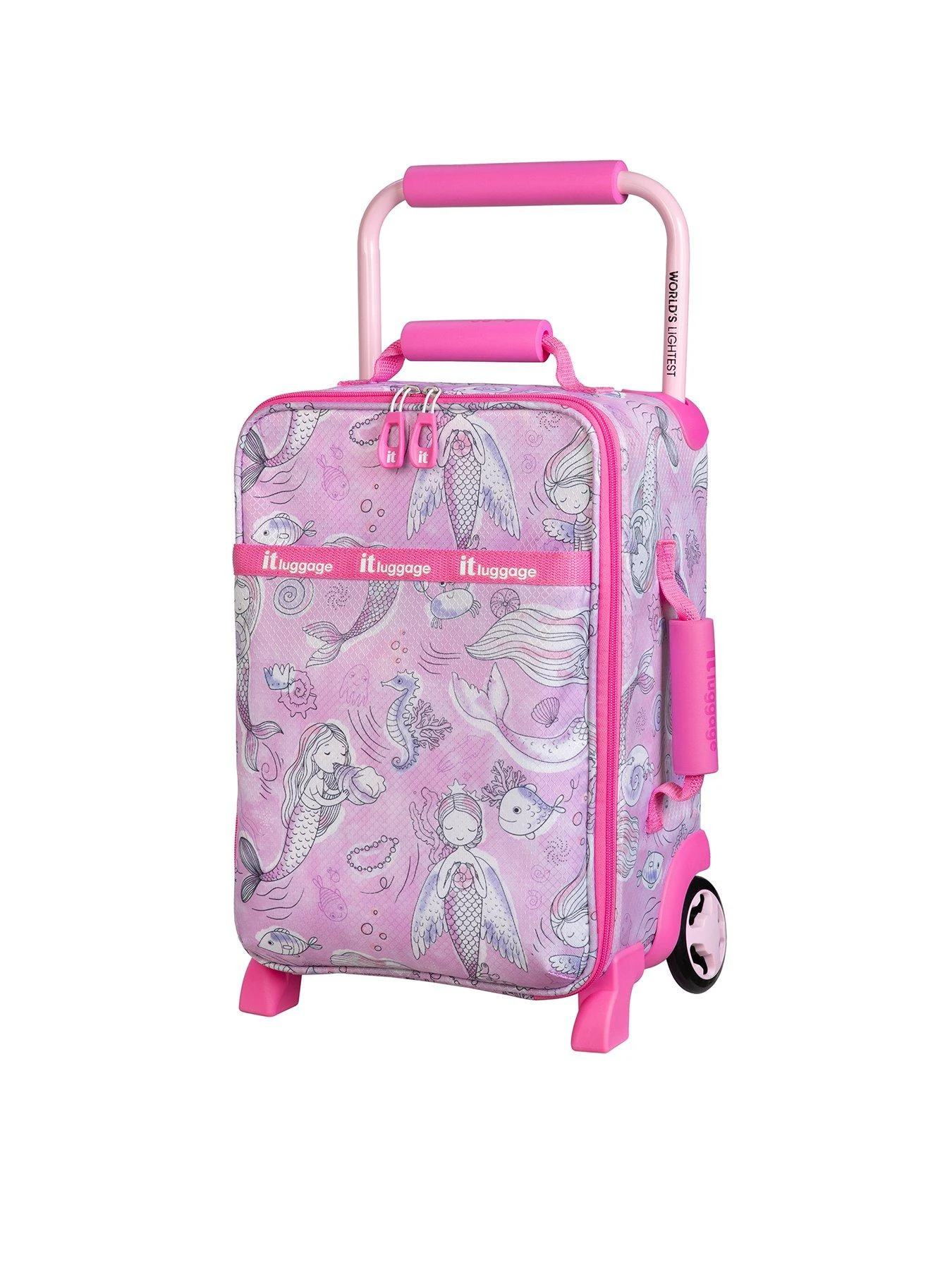 It Luggage Curisoity Mermaid Print Pink Kiddies Suitcase 4 It Luggage Curisoity Mermaid Print Pink Kiddies Suitcase - Image 2
