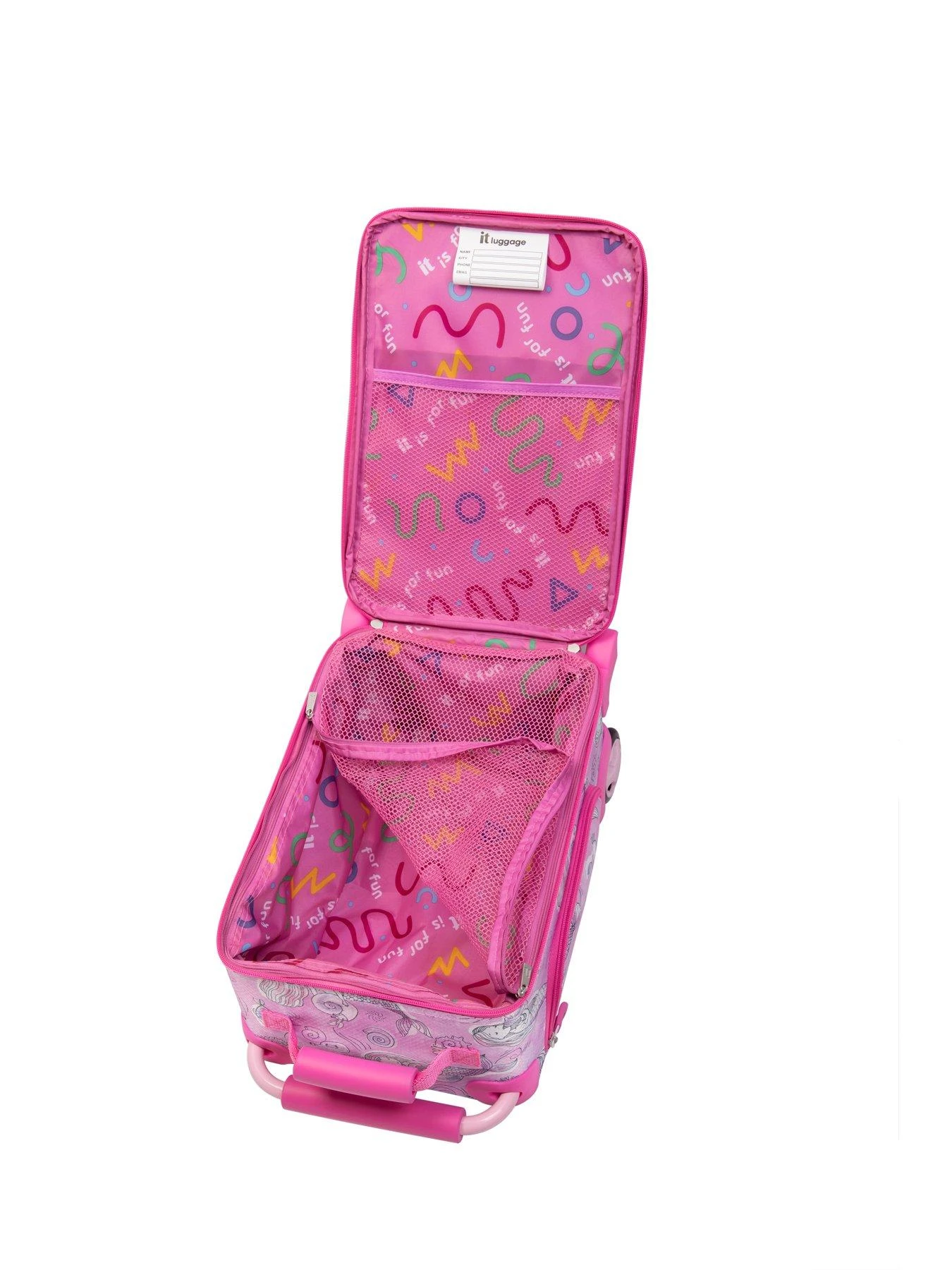 It Luggage Curisoity Mermaid Print Pink Kiddies Suitcase 8 It Luggage Curisoity Mermaid Print Pink Kiddies Suitcase - Image 6