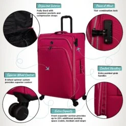 IT Luggage Trinary - Medium (Viva Magenta) -Luggage World Shop Website Infographic Trinary Large Magenta 87fdd3dd d1ff 4965 a48f b10b04474182