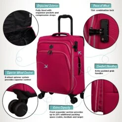 IT Luggage Trinary - Cabin (Viva Magenta) 17 IT Luggage Trinary - Cabin (Viva Magenta) -Luggage World Shop Website Infographic Trinary cabin Magenta 3824b1b3 4c29 42f6 8ca9 6b27f7a5b1e4